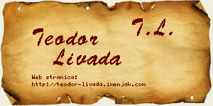 Teodor Livada vizit kartica